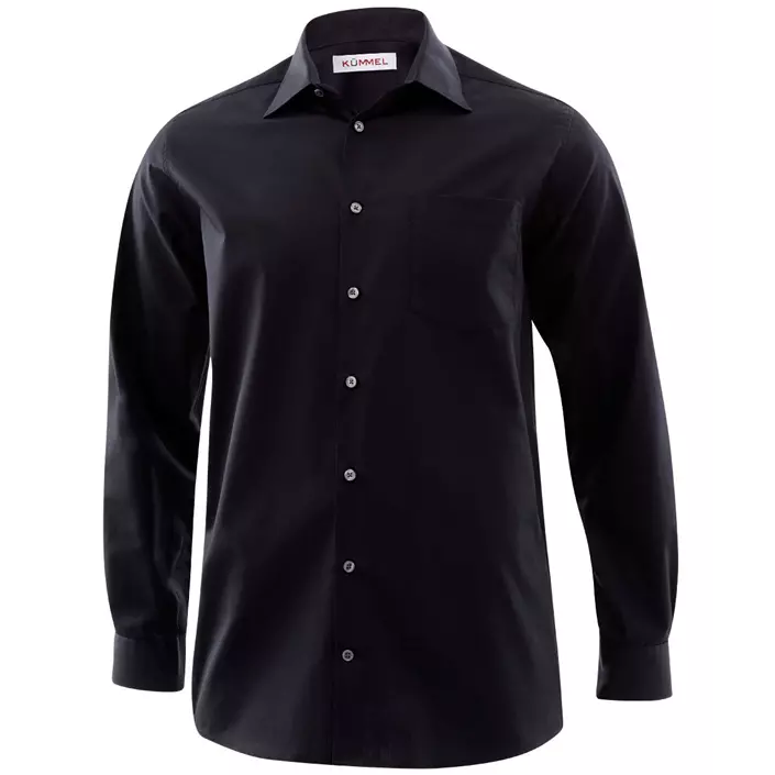 Kümmel Frankfurt Slim fit skjorta med bröstficka, Svart, large image number 0