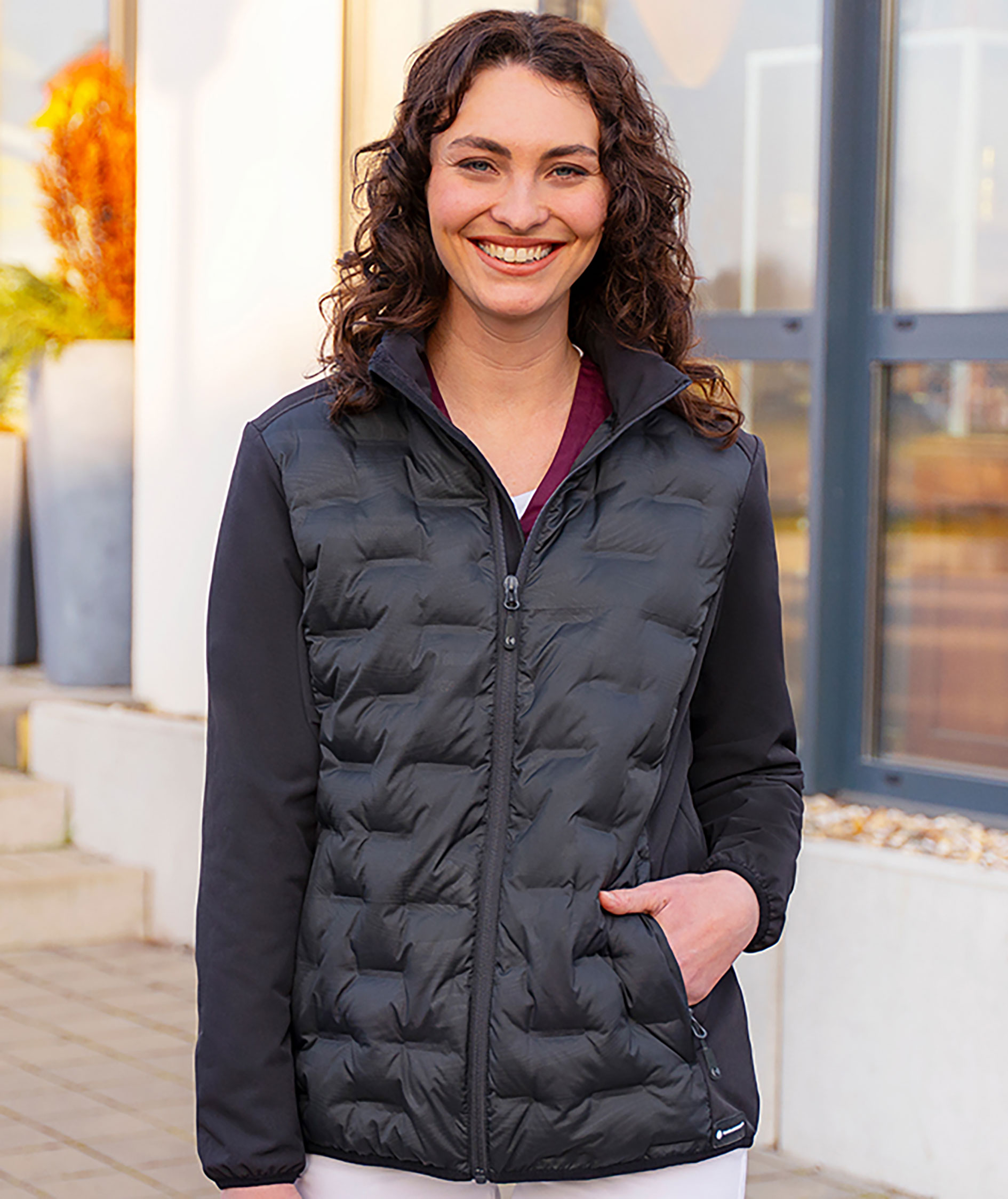 Karlowsky women's hybrid jacket, Black, large image number 6