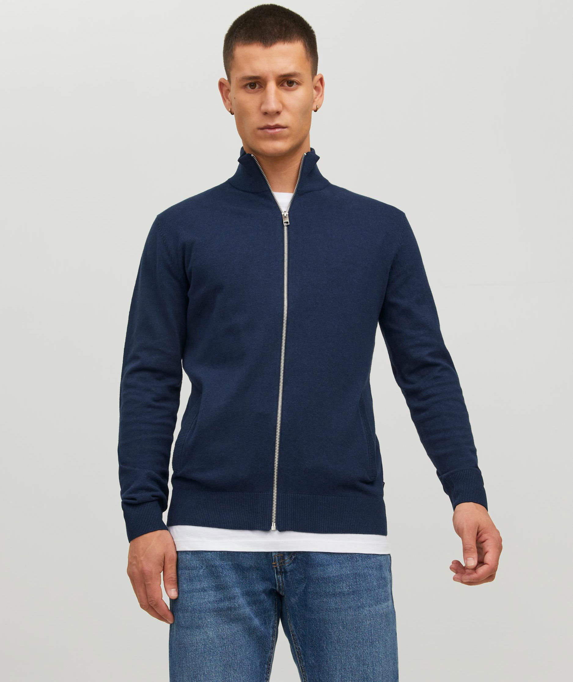 Jack & Jones JJEEMIL knitted cardigan, Navy Blazer, large image number 1