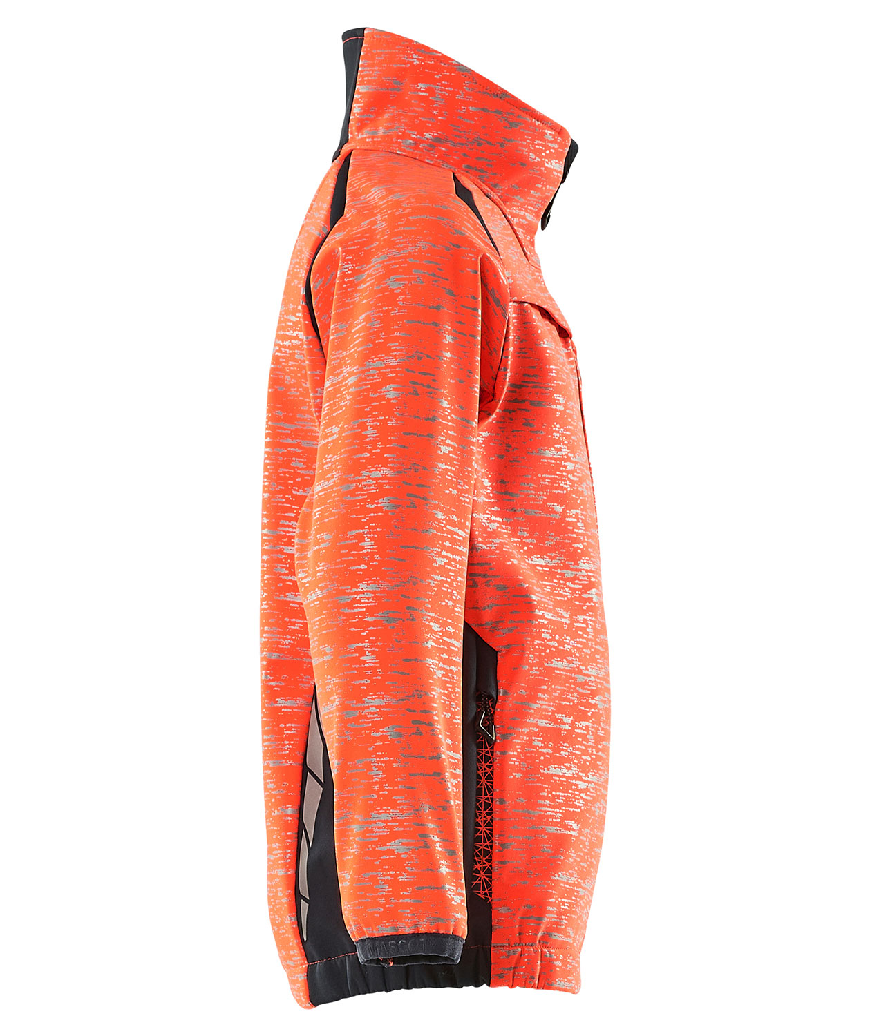 Mascot Accelerate Safe softshelljakke til b&oslash;rn, Hi-Vis R&oslash;d/M&oslash;rk Marine, large image number 3