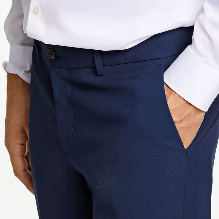 Lindbergh Superflex slim fit bukser, DK Blue Mel, large image number 3