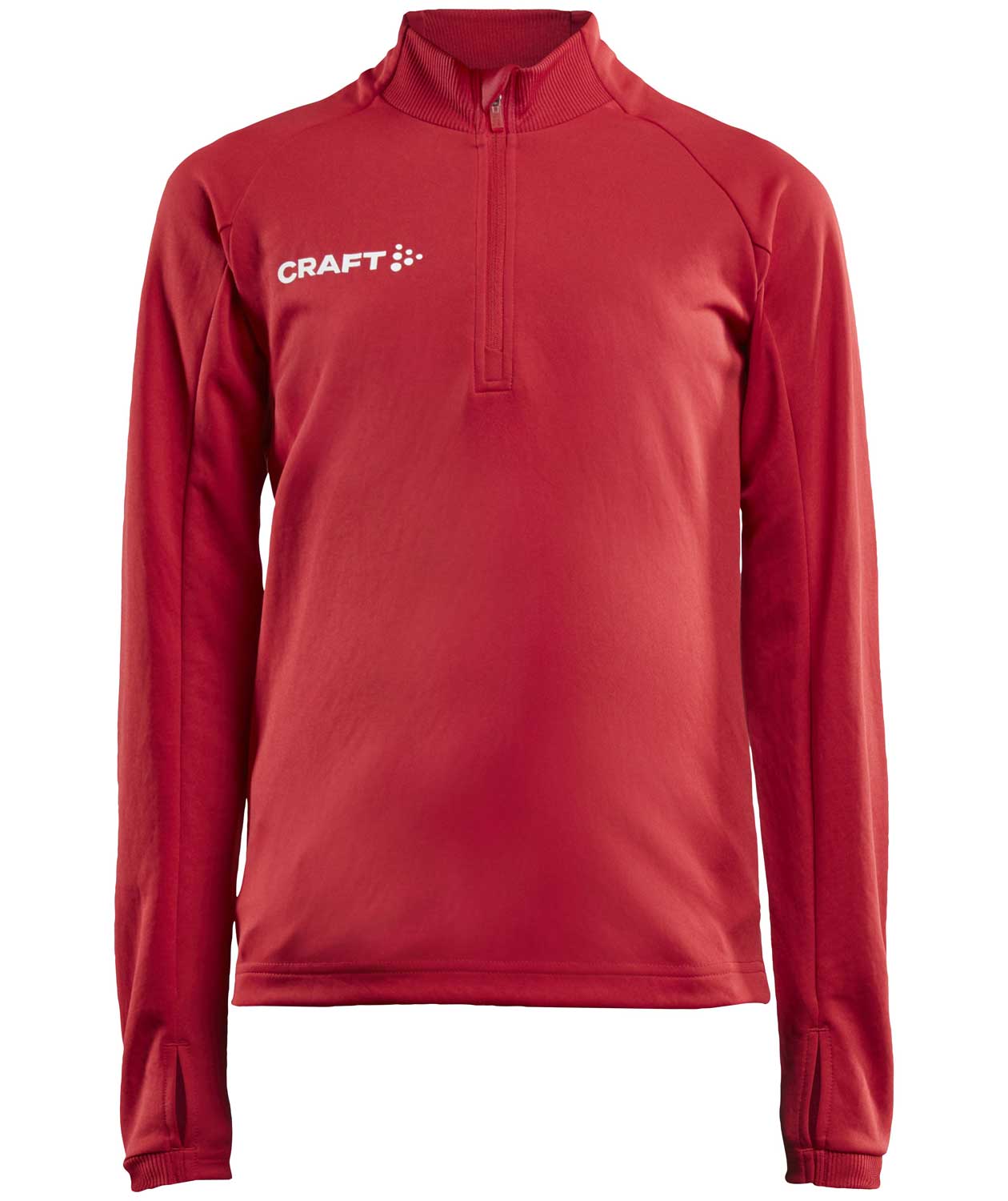 Craft Evolve Halfzip sweatshirt til b&oslash;rn, R&oslash;d, R&oslash;d, swatch