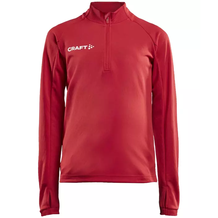 Craft Evolve Halfzip sweatshirt til børn, Rød, large image number 0