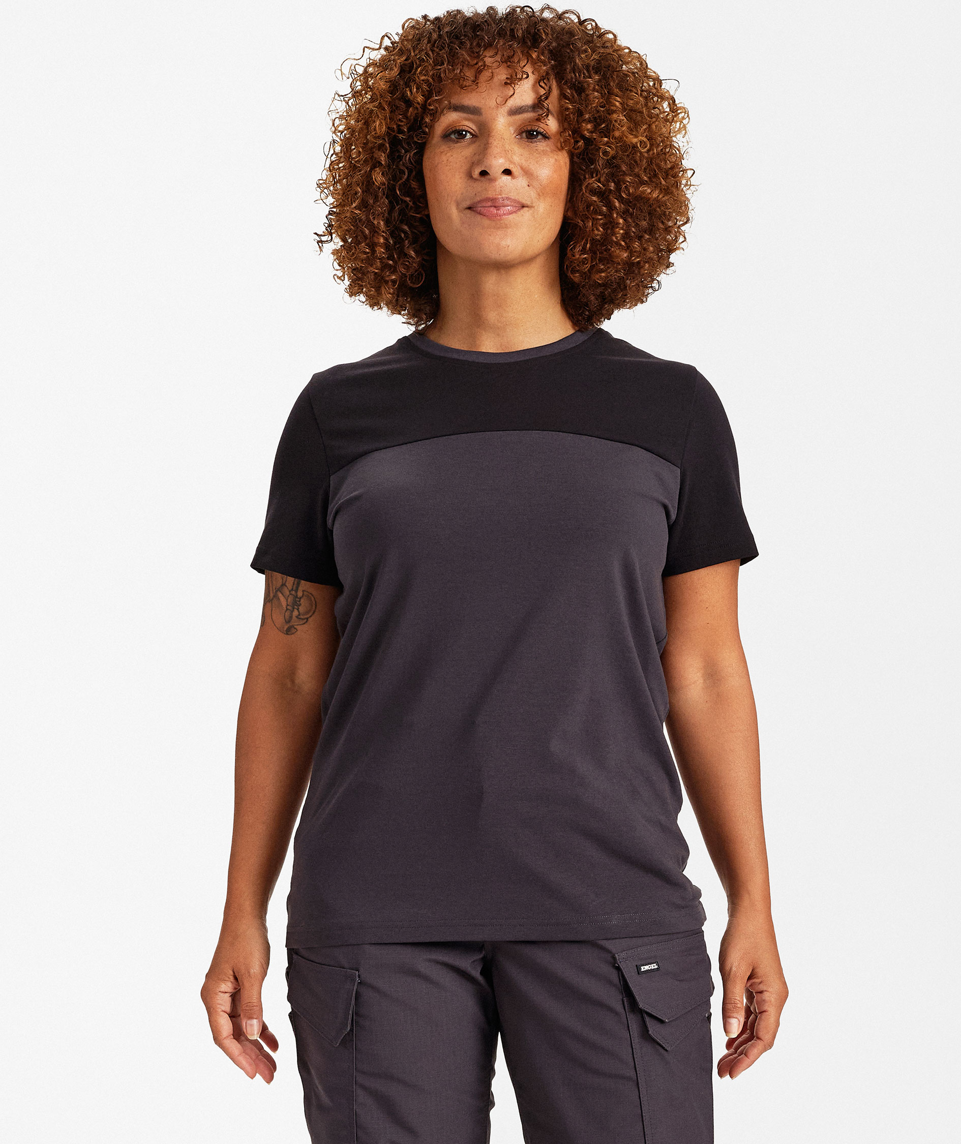 Engel Entire women's T-shirt, Anthracite Grey/Black, large image number 1
