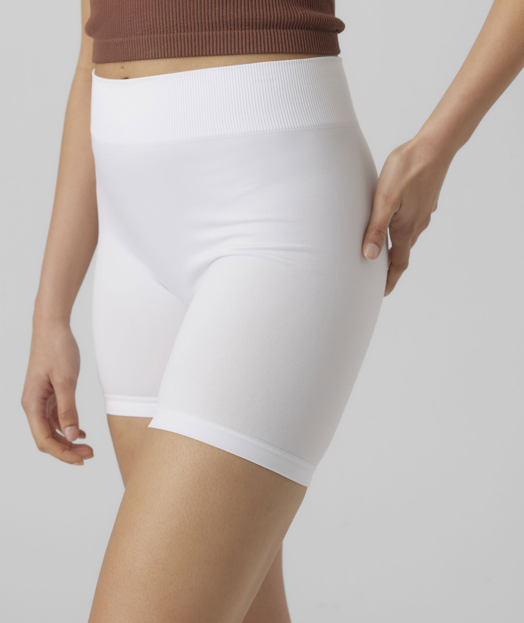 Vero Moda VMJACKIE korte s&oslash;ml&oslash;se dame indershorts, Snow White, large image number 3