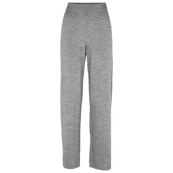 Basic Apparel Vera Wide women's trousers with merino wool, Light Grey Melange