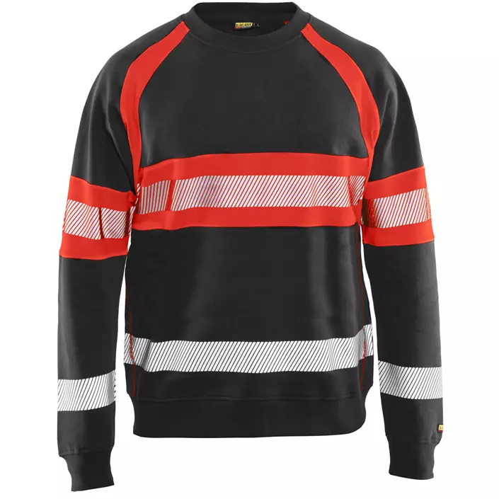 Blåkläder sweatshirt, Black/Hi-Vis Red, large image number 0