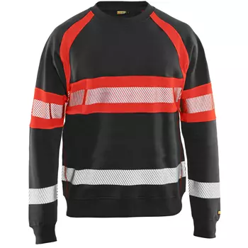 Blåkläder sweatshirt, Svart/Hi-Vis Rød