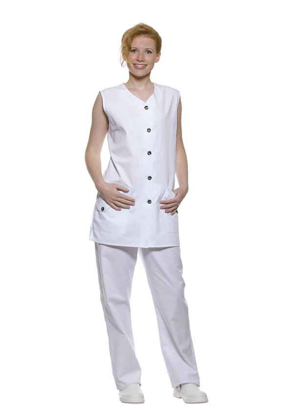 Karlowsky Franziska Damen-Tunika ohne &Auml;rmel, White