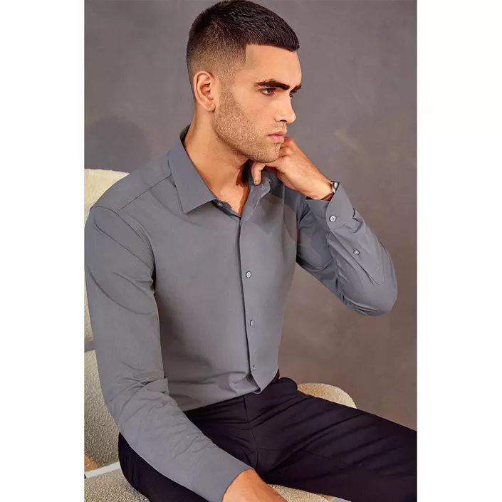 Seven Seas hybrid Slim fit shirt slim fit, Grey, large image number 1