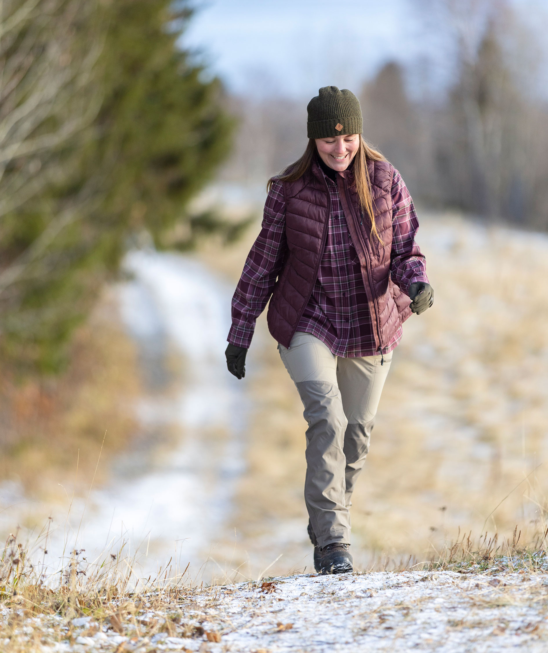 Pinewood Abisko Insulation vatteret damevest, Earth Plum, large image number 10