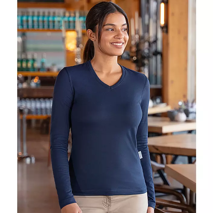 Karlowsky Casual-Flair långärmad T-shirt dam, Navy, large image number 1
