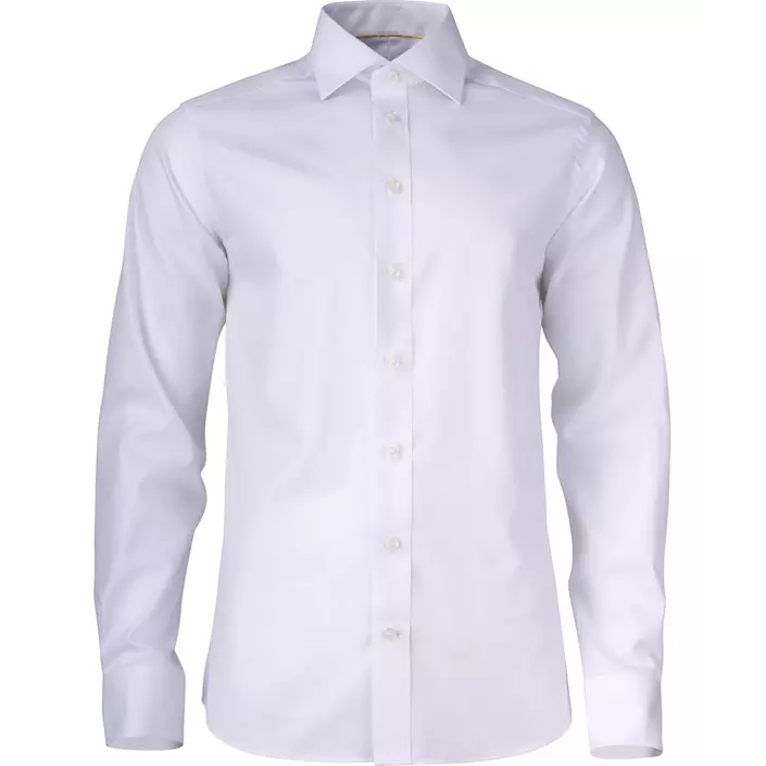 J. Harvest & Frost Twill Yellow Bow 50 slim fit skjorte, Hvid, large image number 0