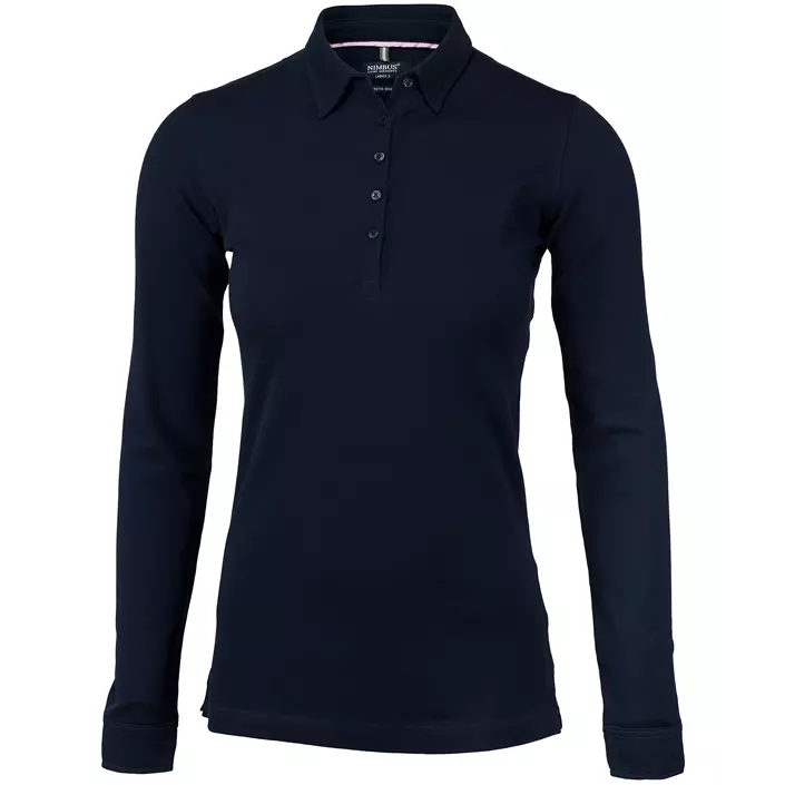 Nimbus Carlington langærmet dame Polo T-shirt, Dark navy, large image number 0