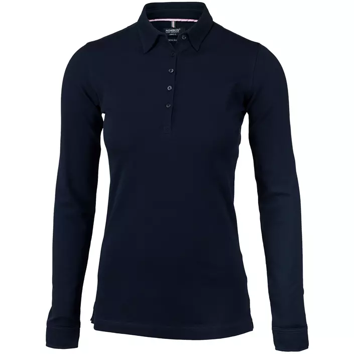 Nimbus Carlington langermet dame polo T-skjorte, Dark navy, large image number 0