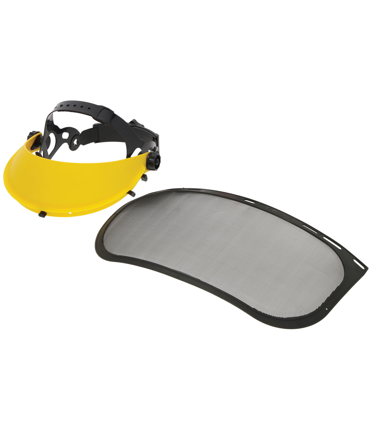 Kramp ansigtssk&aelig;rm med st&aring;lnet visir, Gul/Sort, Gul/Sort, large image number 1
