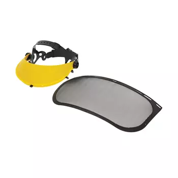 Kramp face shield with steel mesh visor, Yellow/Black
