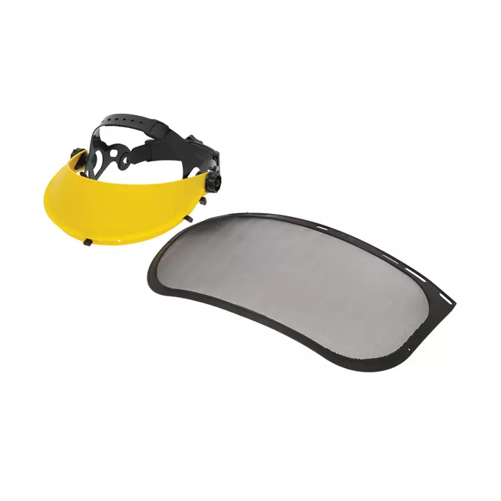 Kramp face shield with steel mesh visor, Yellow/Black, Yellow/Black, large image number 1