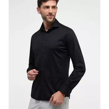 Eterna Soft Tailoring Jersey Modern fit shirt, Black