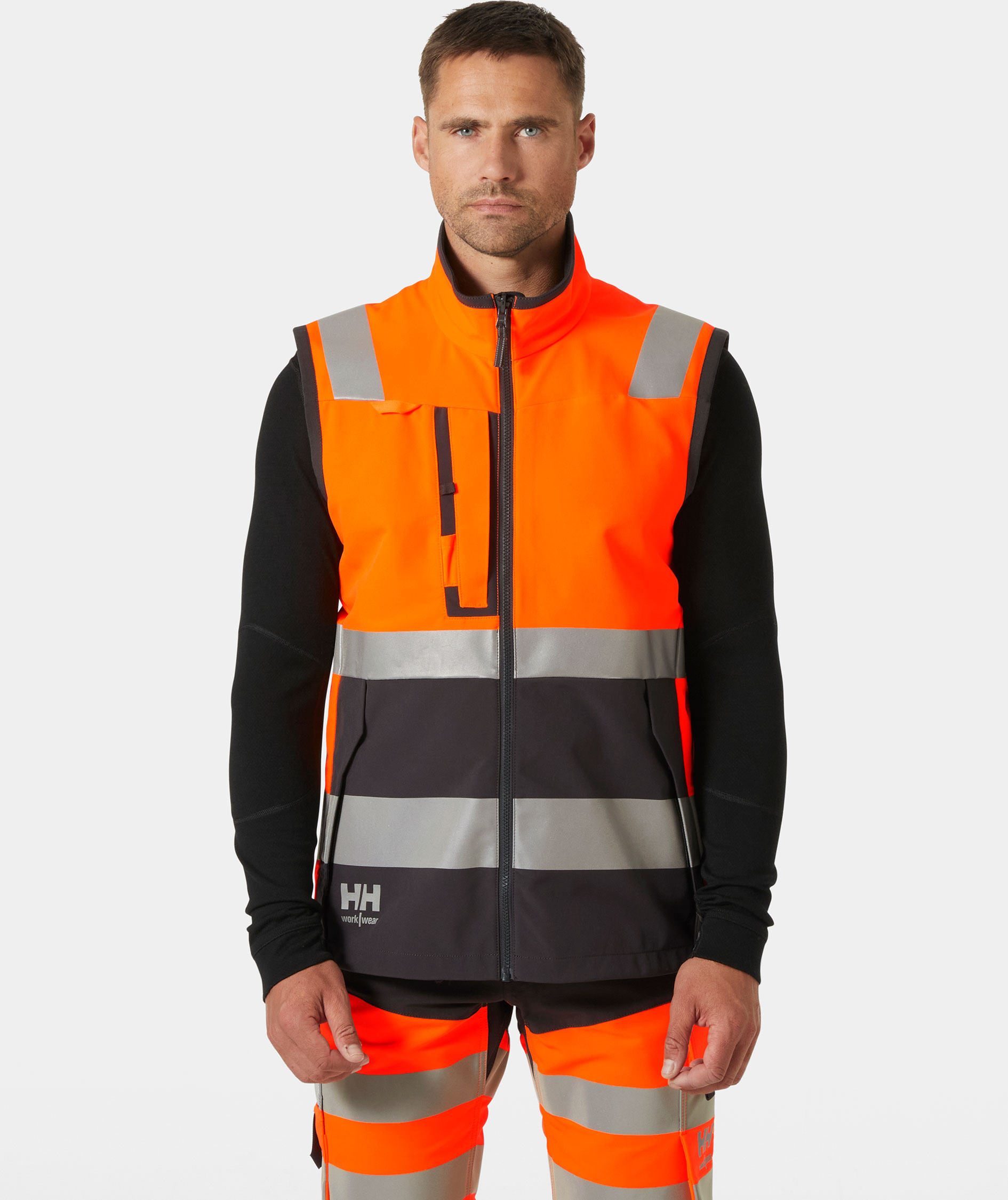 Helly Hansen Alna 4X Tech vest full stretch, Hi-vis Orange/Ebony, large image number 1