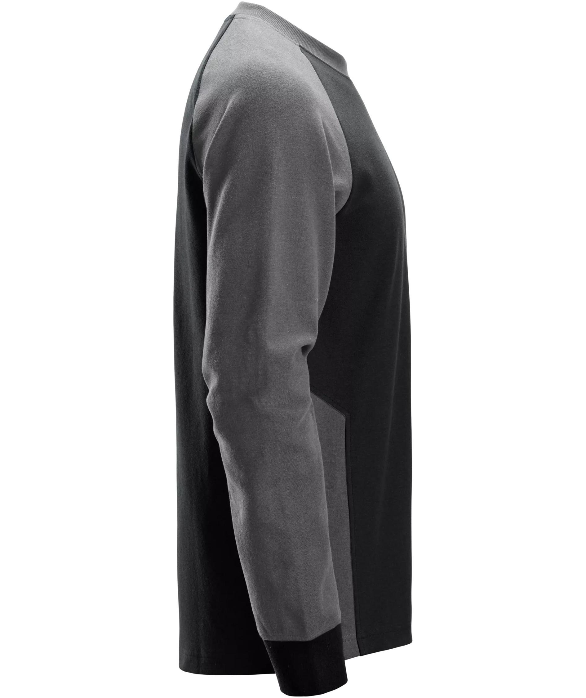 Snickers long-sleeved T-shirt 2840, Black/Steel Grey, large image number 2
