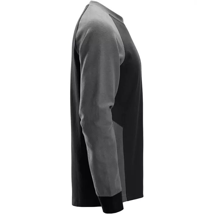Snickers long-sleeved T-shirt 2840, Black/Steel Grey, large image number 2