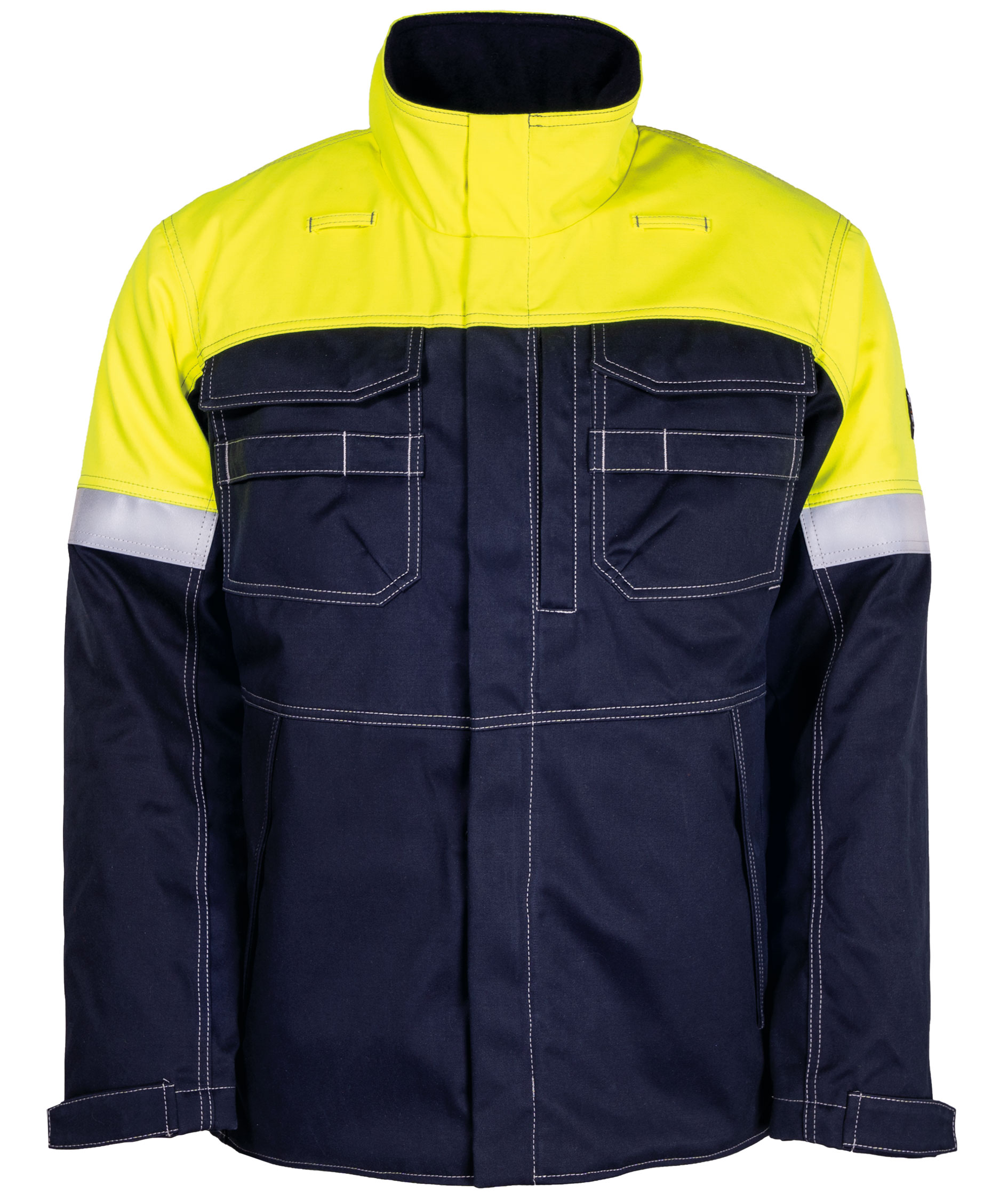 Tranemo Cantex WS FR vinterjacka, Varsel yellow/marinbl&aring;