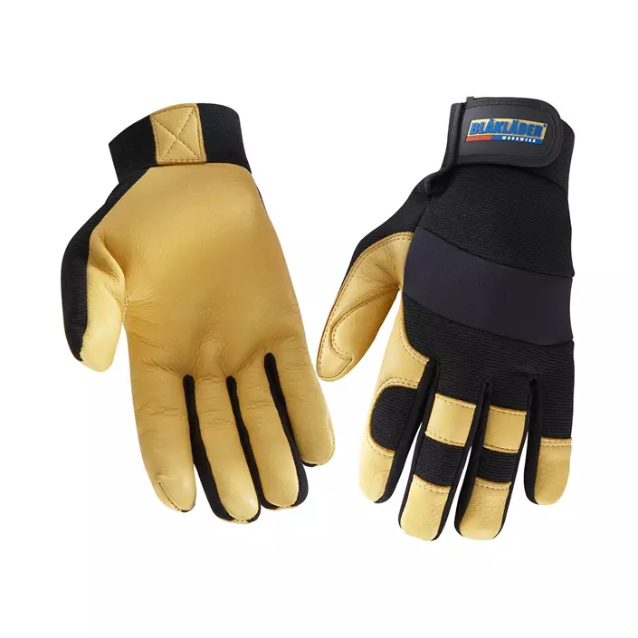 Blåkläder 2239 lined work gloves, Black/Yellow, large image number 0