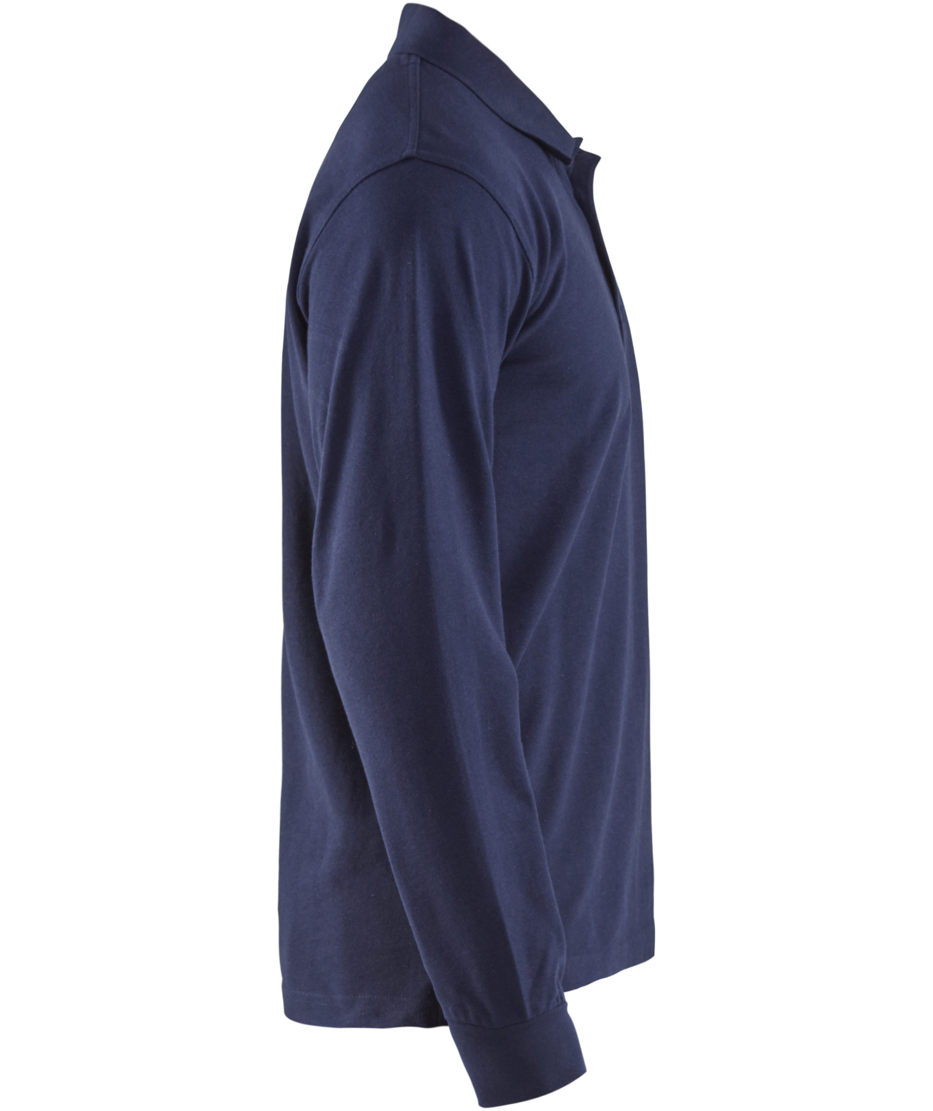 Bl&aring;kl&auml;der lang&aelig;rmet polo T-shirt, Marinebl&aring;, large image number 2