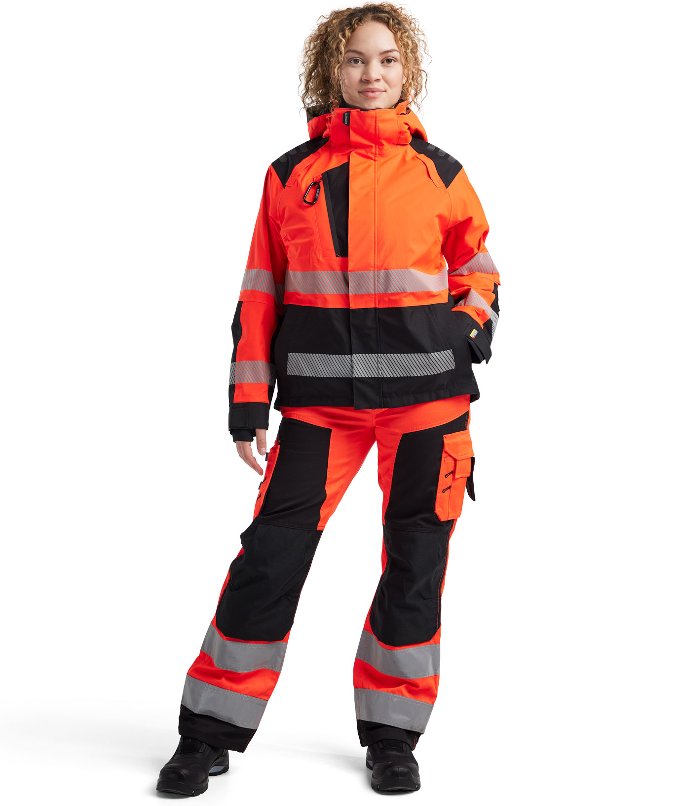 Bl&aring;kl&auml;der women's shell jacket, Hi-Vis red/black