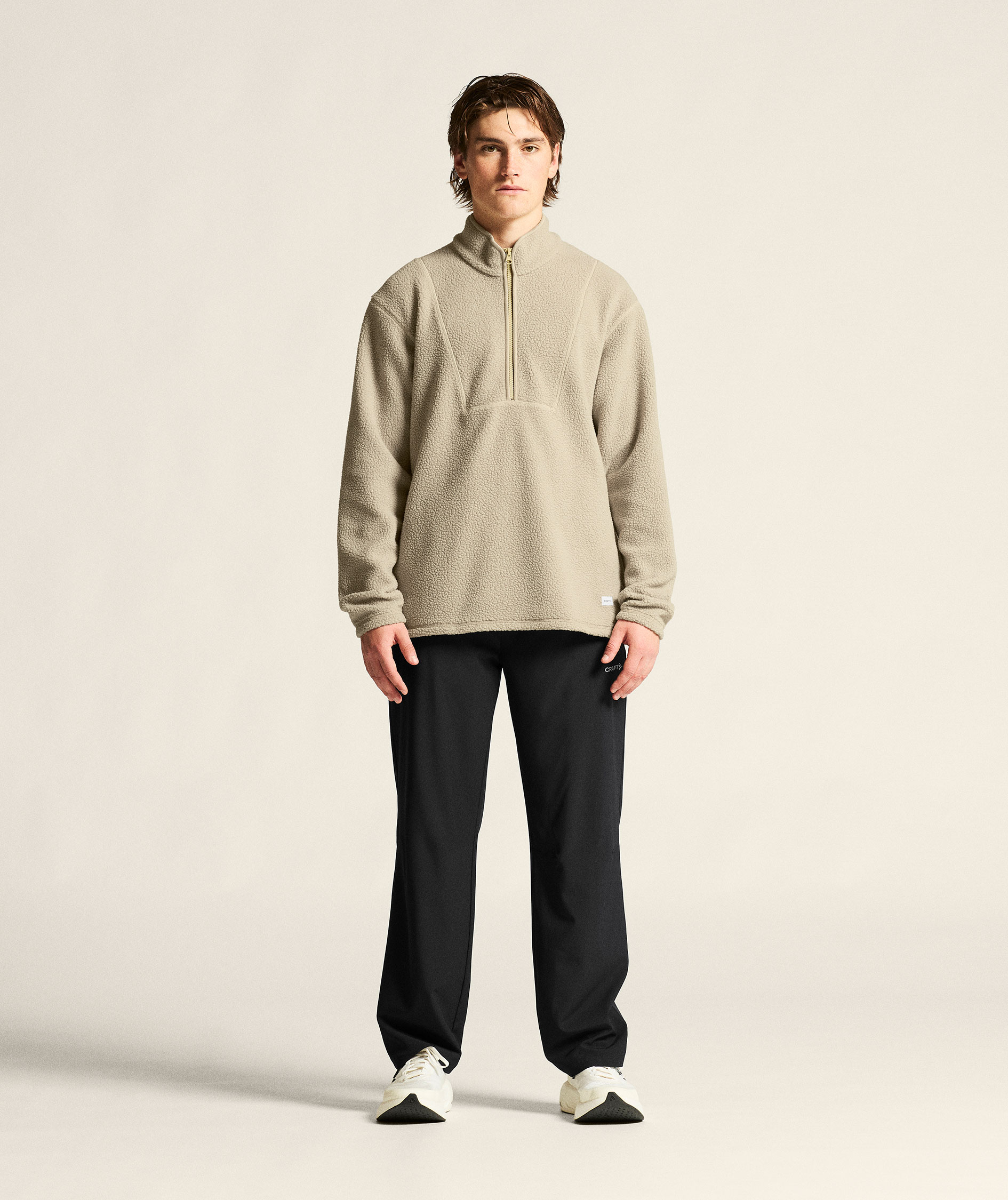 Craft Join half zip pile fleece pullover, Hay, large image number 8