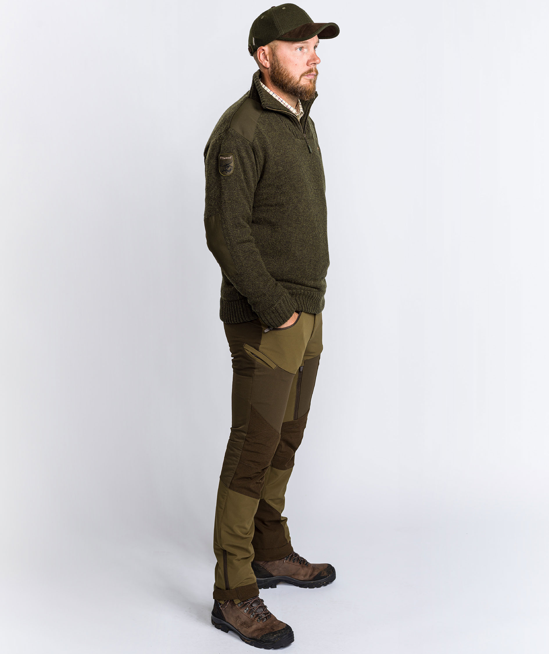 Pinewood Hurricane striktr&oslash;je med membran, M&oslash;rkegr&oslash;n, large image number 6