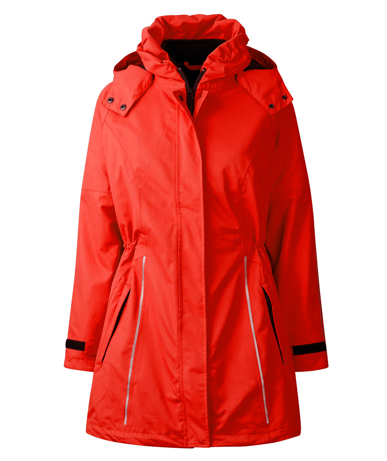Xplor Care women's zip-in shell jacket with detachable hood, Red