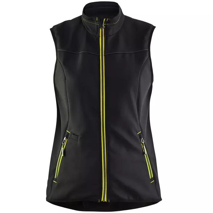 Blåkläder Unite women's softshell vest, Black/Hi-Vis Yellow, large image number 0