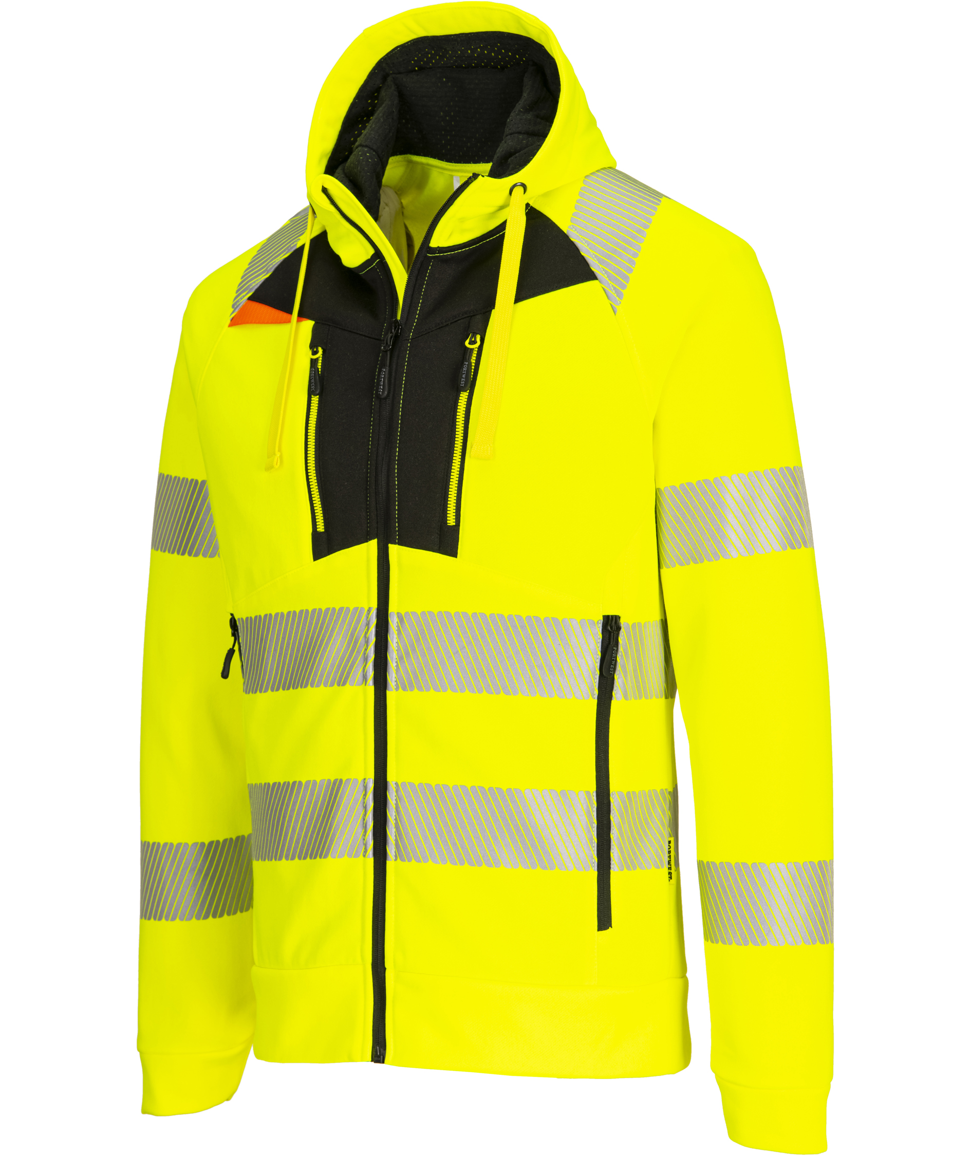Portwest DX4 hoodie with zipper, Hi-vis Yellow/Black, large image number 2