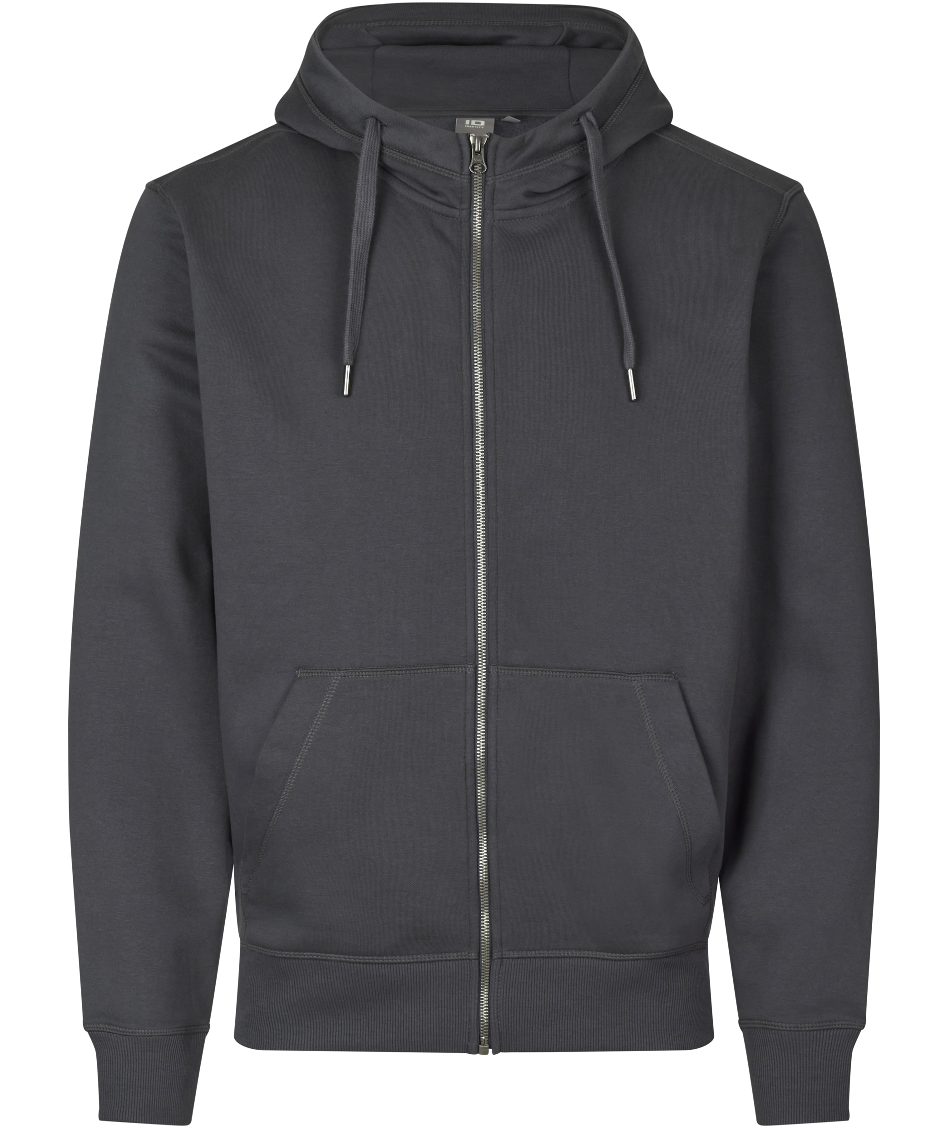 ID Core hoodie with zipper, Charcoal, Charcoal, swatch