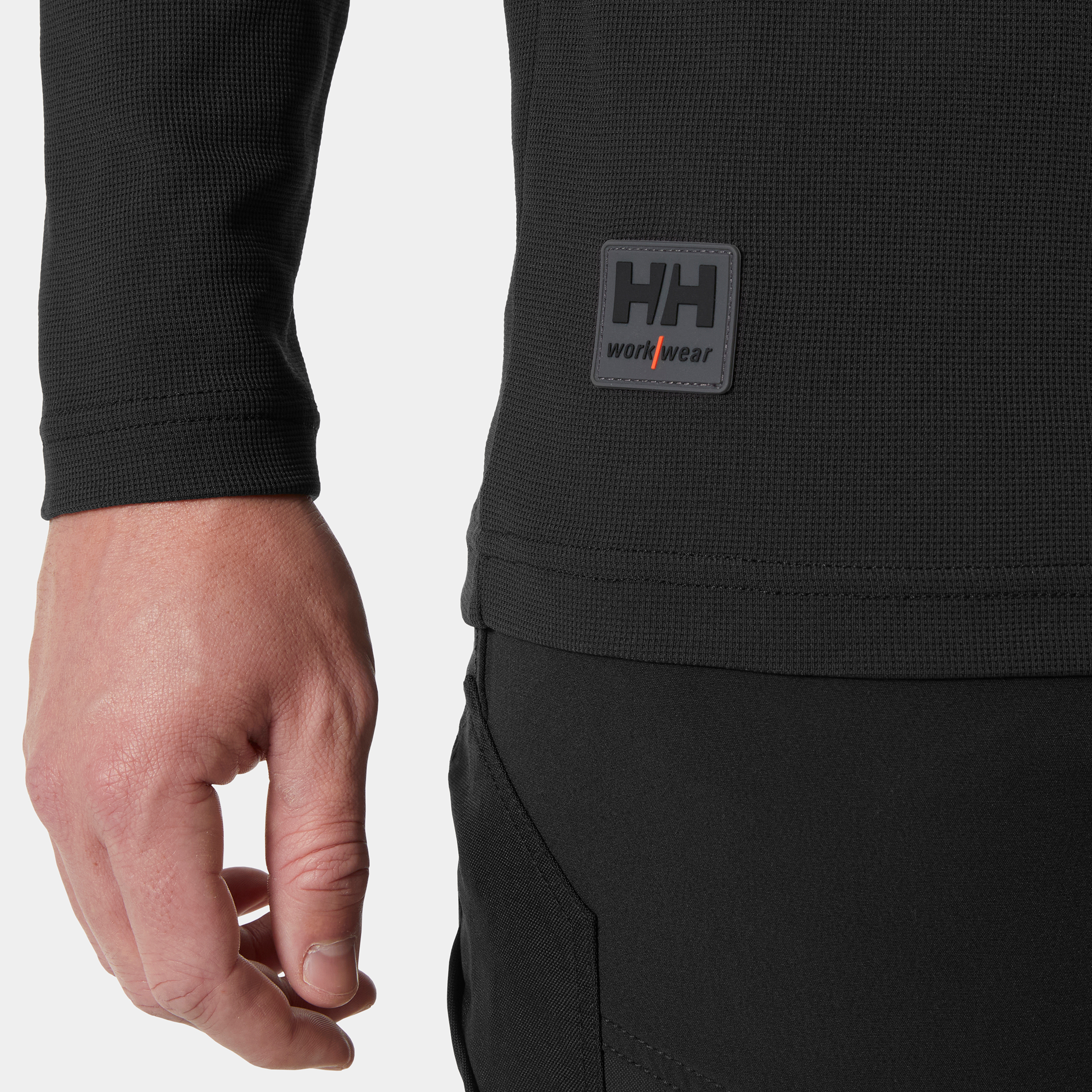 Helly Hansen Tech lang&aelig;rmet T-shirt, Black, large image number 4