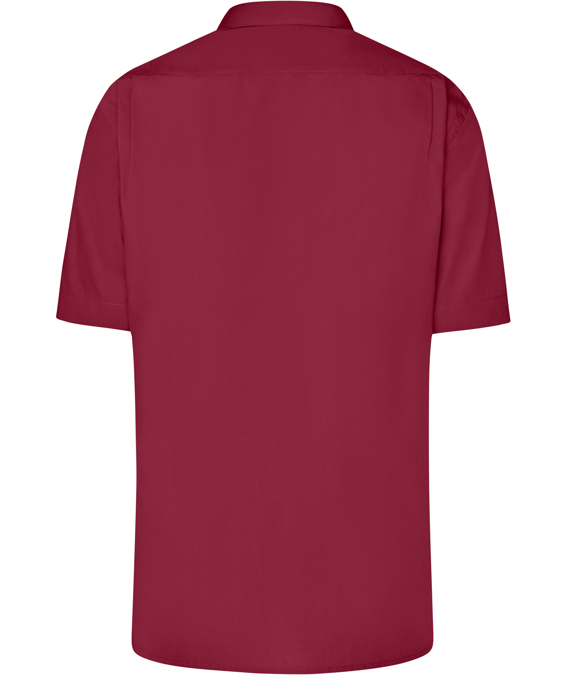James & Nicholson classic fit short-sleeved shirt, Burgundy