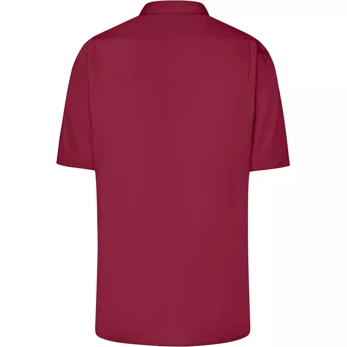James & Nicholson modern fit short-sleeved shirt, Burgundy, large image number 1