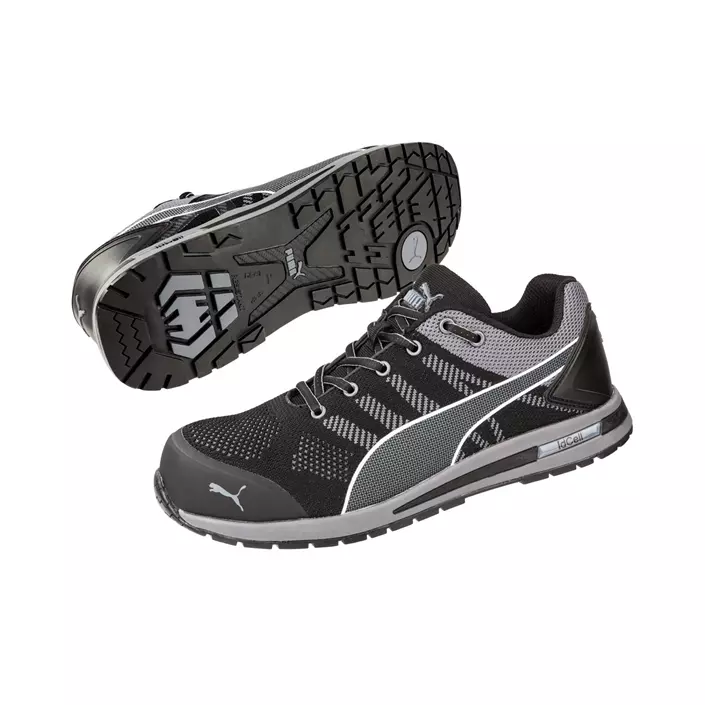 Puma Elevate Knit Low safety shoes S1P, Black/Grey, large image number 4