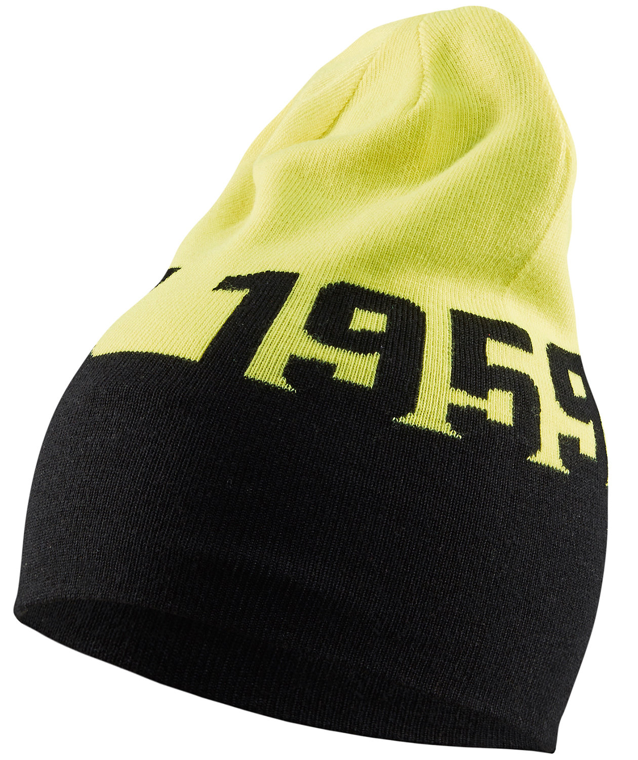 Bl&aring;kl&auml;der reversible knitted beanie, Black/Hi-Vis Yellow, Black/Hi-Vis Yellow, large image number 1