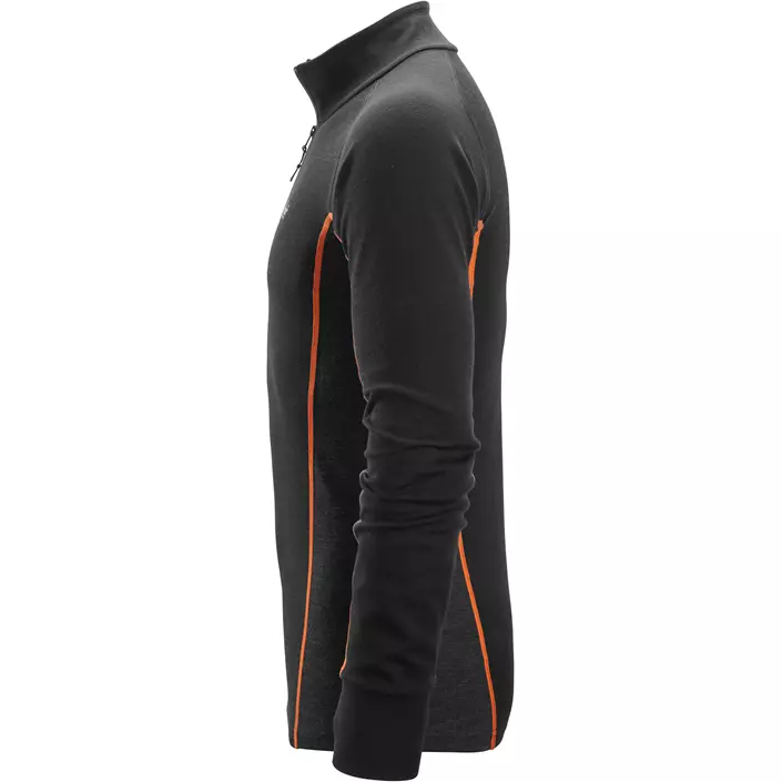 Snickers Stay Warm långärmad T-shirt with merinoull, Black/Anthracite Melange, large image number 3