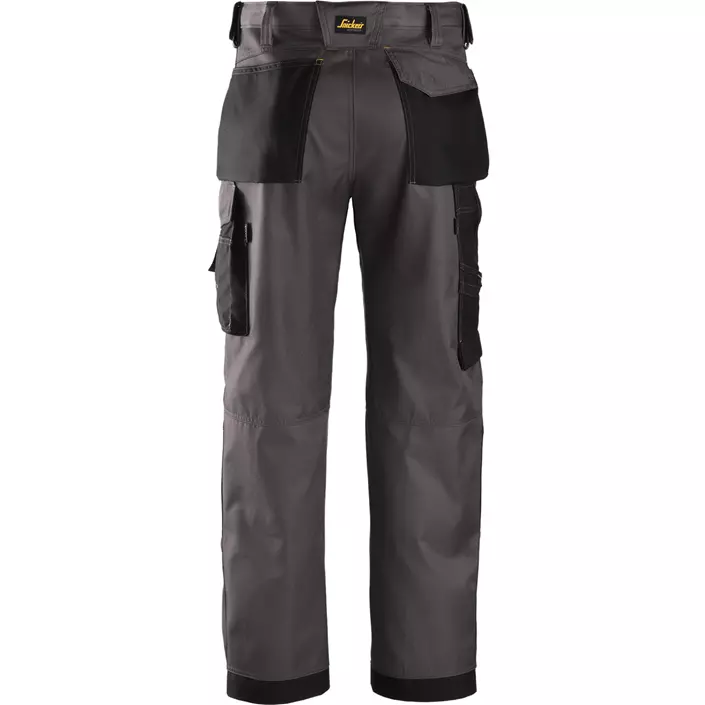 Snickers work trousers DuraTwill, Grey Melange/Black, large image number 1