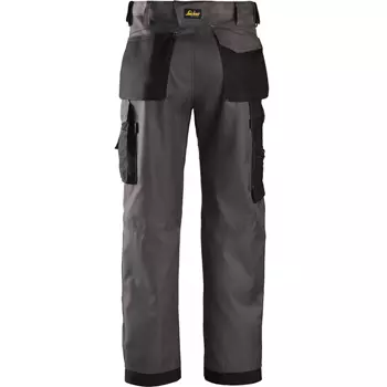Snickers work trousers DuraTwill 3312, Grey Melange/Black