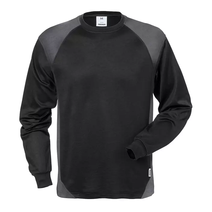 Fristads long-sleeved T-shirt 7071 THV, Black/Grey, large image number 0