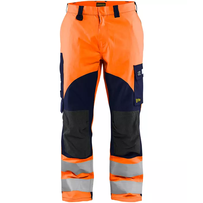 Blåkläder Multinorm arbeidsbukse, Hi-vis Oransje/Marineblå, large image number 0