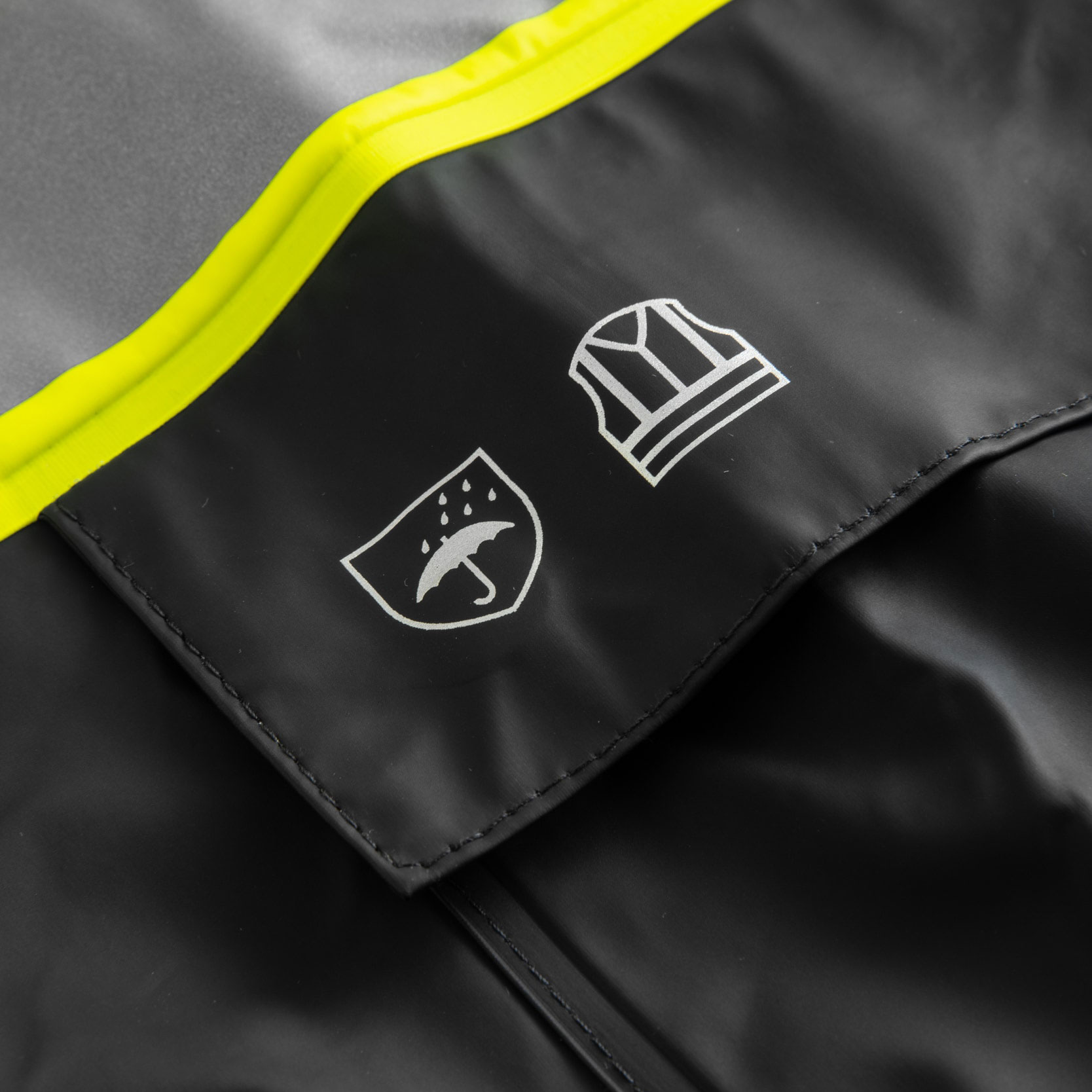 Lyngs&oslash;e PU rain jacket, Hi-vis Yellow/Marine, large image number 2