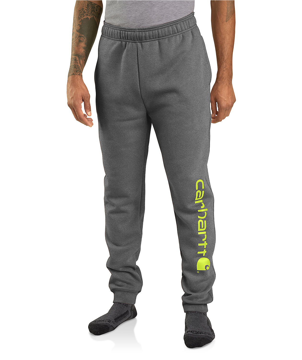 Carhartt Midweight Tapered Graphic sweatpants, Carbon Heather