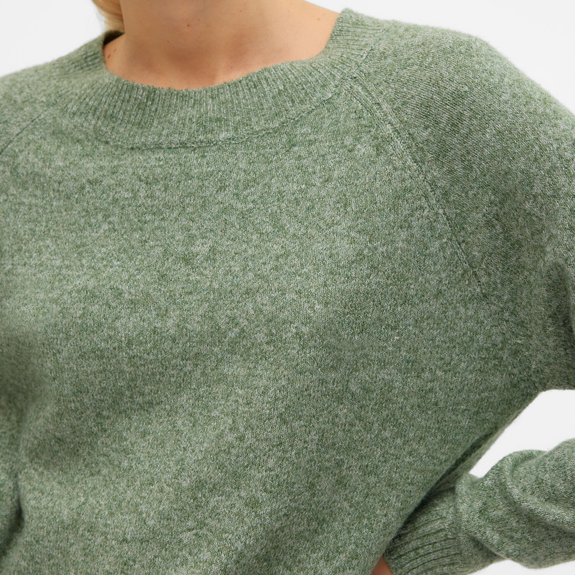 Vero Moda VMDOFFY women's knitted pullover, Laurel Wreath Melange, large image number 4