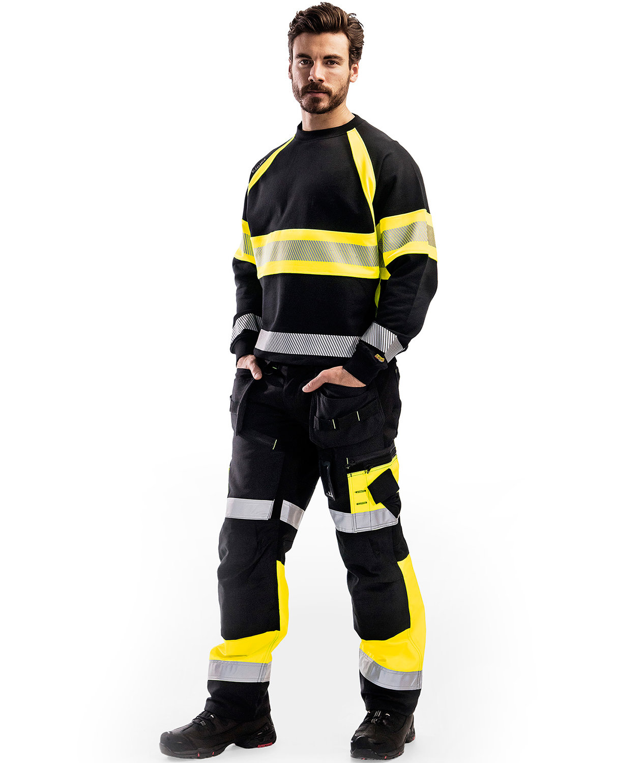 Bl&aring;kl&auml;der sweatshirt, Svart/Gul